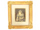 Watercolor portrait of Princess Eleanor of Mantua by Emile Bourquelot, 19th century