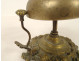 Counter bell, bronze service bell, bunches of grapes, vine, 19th century