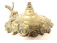 Counter bell, bronze service bell, bunches of grapes, vine, 19th century