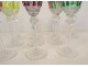 10 Saint-Louis cut crystal port liqueur glasses, Tommy model, 20th century color