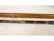 Sword cane with a Toledo-style damascened blade and horn pommel, wooden shaft, 19th century