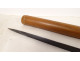 Sword cane with a Toledo-style damascened blade and horn pommel, wooden shaft, 19th century