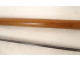 Sword cane with a Toledo-style damascened blade and horn pommel, wooden shaft, 19th century