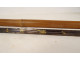 Sword cane with a Toledo-style damascened blade and horn pommel, wooden shaft, 19th century