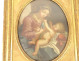 Oval painting of the Virgin and Child, Madonna, gilt frame, late 18th century