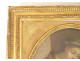 Oval painting of the Virgin and Child, Madonna, gilt frame, late 18th century