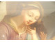 Oval painting of the Virgin and Child, Madonna, gilt frame, late 18th century