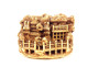 Carved ivory netsuke signed Kagetoshi miniature village temple Edo Japan 19th century