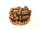 Carved ivory netsuke signed Kagetoshi miniature village temple Edo Japan 19th century