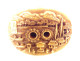 Carved ivory netsuke signed Kagetoshi miniature village temple Edo Japan 19th century