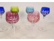 8 Saint-Louis Roemers Rhine crystal wine glasses, Traminer pattern, 20th century