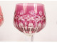 8 Saint-Louis Roemers Rhine crystal wine glasses, Traminer pattern, 20th century