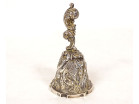 Solid silver table bell, Minerva, flowers and foliage, 155.49g, 19th century