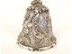 Solid silver table bell, Minerva, flowers and foliage, 155.49g, 19th century