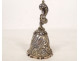 Solid silver table bell, Minerva, flowers and foliage, 155.49g, 19th century