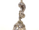 Solid silver table bell, Minerva, flowers and foliage, 155.49g, 19th century