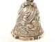 Solid silver table bell, Minerva, flowers and foliage, 155.49g, 19th century