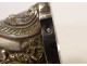 Solid silver table bell, Minerva, flowers and foliage, 155.49g, 19th century