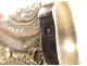 Solid silver table bell, Minerva, flowers and foliage, 155.49g, 19th century