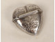 Small solid silver heart-shaped reliquary box for vinaigrette, 17.37g, 19th century