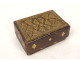 Small leather card case with gilt decoration and floral motif, 18th century