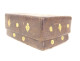 Small leather card case with gilt decoration and floral motif, 18th century