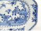 Octagonal porcelain dish, white and blue Chinese landscape with flowers, Qianlong period, 18th century