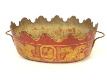Empire-style glass-roofed cooler, painted sheet metal with winged griffins and lions, early 19th century