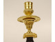 Pair of bronze candlesticks depicting female caryatids, Egyptian style, marble, 19th century