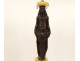 Pair of bronze candlesticks depicting female caryatids, Egyptian style, marble, 19th century