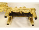 Pair of Louis XVI gilt bronze andirons with draped acanthus ram children, 18th century
