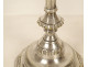 Pair of Regency style silver-plated metal candlesticks, early 20th century