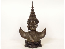 Bronze sculpture of a female Apsara dancer, Vietnam/Indochina, Bien Hoa school, 20th century