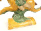 Equestrian ridge tile, glazed earthenware, Sancai horseman, China, Ming dynasty