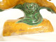 Equestrian ridge tile, glazed earthenware, Sancai horseman, China, Ming dynasty