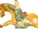 Equestrian ridge tile, glazed earthenware, Sancai horseman, China, Ming dynasty