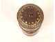 Cylindrical travel case for perfume, gilded leather, iron, 18th century
