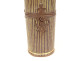 Cylindrical travel case for perfume, gilded leather, iron, 18th century