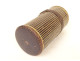Cylindrical travel case for perfume, gilded leather, iron, 18th century