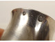 Solid silver egg cup, Old Man of Paris, decorated with applied coat of arms, 19th century
