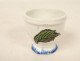 Creil Montereau earthenware egg cup, Rousseau pattern with Japanese-inspired dragonfly motif, 19th century