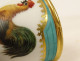 Paris porcelain egg cup decorated with a farmyard rooster, Empire gilt, 19th century