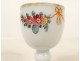 White opaline egg cup with garlands of flowers and gilt bows, Charles X style, 19th century