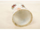 White opaline egg cup with garlands of flowers and gilt bows, Charles X style, 19th century