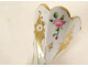 Paris porcelain egg cup with twisted floral design, Louis-Philippe style, 19th century