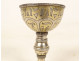 Gold and silver-plated metal egg cup in the Oriental Byzantine Ottoman style, 19th century