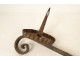 Wrought iron candlestick/light holder, 18th century