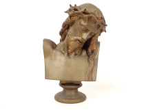 Bronze sculpture of Christ with Thorns, Cl&eacute;singer F. Barbedienne Collas, 19th century