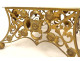 Thabor monstrance holder, bronze, gilt brass, Christ the Sacred Heart, flowers, 19th century