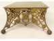 Thabor monstrance holder, bronze, gilt brass, Christ the Sacred Heart, flowers, 19th century